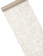 Chemin de table intissé taupe 30 cm x 10 m effet transparent