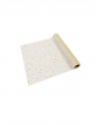Chemin de table tulle doré à paillettes 29 cm x 5 m chic