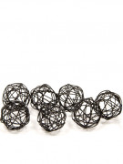 12 boules déco métal noir 2 cm pour décoration de table