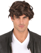 Perruque brune courte homme