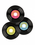 3 disques vinyles 23 cm décoration rock & roll