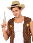 Chapeau cowboy paille adulte
