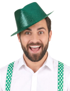 Chapeau pailleté vert adulte