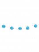 Guirlande boules alvéolées bleu clair en papier 2,13 m