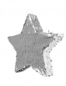 Pinata étoile argentée 45 x 12 cm à garnir