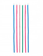 18 bougies étincelantes longues colorées 16 cm pour gâteau