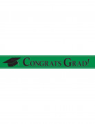 Bannière métallique congrats grad vert, 7 mètres