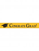 Bannière métallique congrats grad jaune 7 mètres