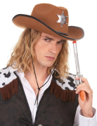 Chapeau Sherif marron adulte