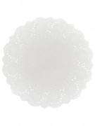 6 napperons en papier dentelle blancs 26,5 cm