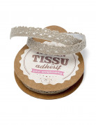Ruban adhésif dentelle taupe 2 mètres pour scrapbooking