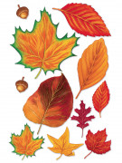 Assortiment de 11 feuilles d'automne en carton