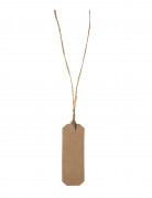 12 marque-places kraft avec cordon 3 x 8 cm style rustique