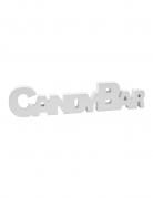 Déco de table en bois candy bar blanc 27 cm mariage