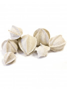 12 décorations physalis en lin naturel 3 à 5 cm