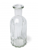 Vase bouteille en verre ondulé rétro 19 cm