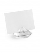 10 marque-places diamant transparent 4 x 3 cm pour mariage