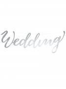 Guirlande wedding argent 45 x 12 cm en carton