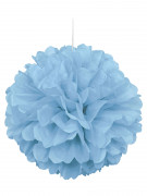 Pompon bleu pastel en papier 40 cm pour décoration de mariage