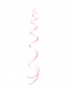 Décoration spirale à suspendre rose en plastique, lot de 8