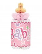 Décoration de table alvéolée biberon rose baby shower, 29 cm