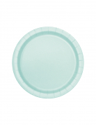 20 petites assiettes en carton menthe 18 cm pour dessert