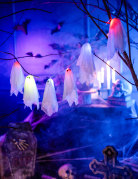 Guirlande fantômes lumineux Halloween 150 cm