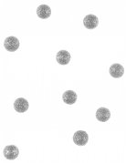 40 boules de décoration pailletées argent 12 mm en mousse