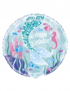 Ballon aluminium jolie sirène 45,7 cm décoration anniversaire