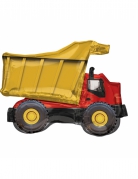 Ballon aluminium camion de chantier 81 x 63 cm jaune