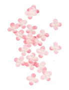 24 décorations de table pétales de fleurs roses artificiels 3 cm