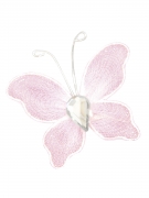 10 petits papillons décoratifs rose 2 x 3 cm pour mariage et baptême