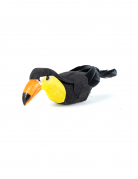 Pince décorative toucan 15 x 7 cm oiseau tropical