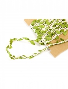 Ruban feuille couleur ivoire et vert 8 mm x 2 m mariage champêtre