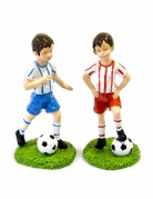 Figurine joueur de foot en résine 6 cm pour gâteau