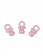 10 décorations de table motif tétine rose 2 cm pour baby shower