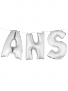 Ballons aluminium lettres ans argentés 36 cm pour décoration