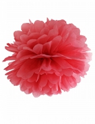 Pompon à suspendre en papier de soie rouge 25 cm