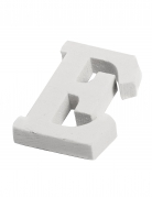 Petite lettre e en bois blanc 5 cm pour décoration de table