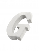 Petite lettre g en bois blanc 5 cm pour décoration mariage