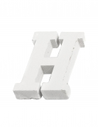 Petite lettre h en bois blanc 5 cm pour décoration