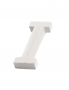 Petite lettre i en bois blanc 5 cm pour décoration personnalisée