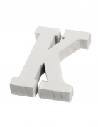 Petite lettre K en bois blanc 5 cm pour déco mariage