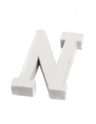 Petite lettre n en bois blanc 5 cm pour mariage