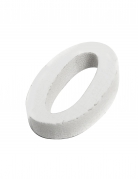 Petite lettre o en bois blanc 5 cm décoration mariage