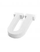 Petite lettre u en bois blanc 5 cm pour décoration