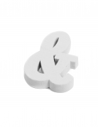 Petite lettre & en bois blanc 5 cm pour mariage