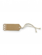 10 étiquettes cœurs en kraft avec ruban 7 x 2,5 cm marque-places
