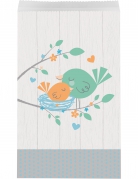 10 sachets en papier hello baby bleu 20 x 11 cm sacs cadeaux