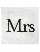 20 serviettes en papier mrs 33 x 33 cm pour mariage